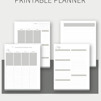 Undated Sunday Start Printable Planner