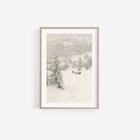 Vintage Art Print | Winter Serenity
