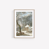 Vintage Art Print | Winter Work